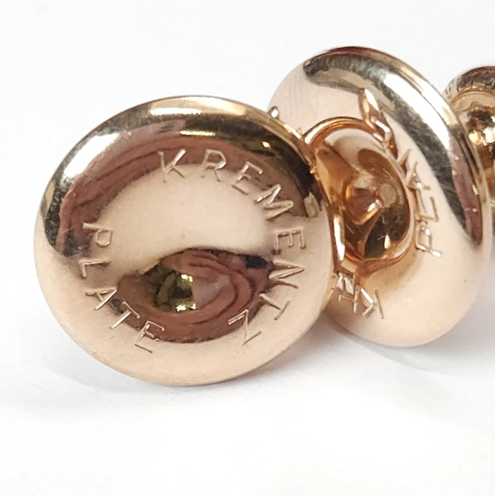 Vintage Krementz Gold Plate Cuff Links